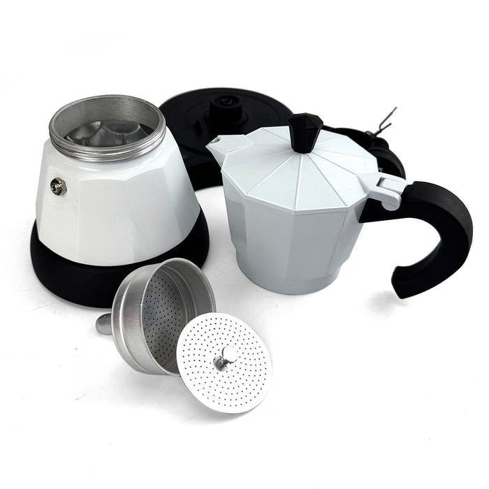 Electric Aluminium Moka Coffee Maker Espresso Italian Classic auto power off Home 3/6Cups