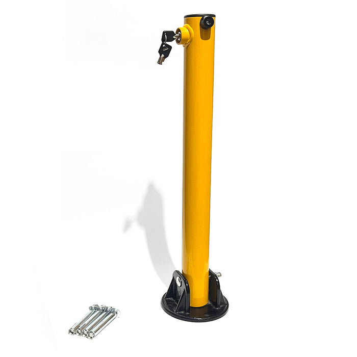 Keyed Alike 2 Side Fold-down Design Vehicle Parking Bollard locker Barrier 2 With Keys