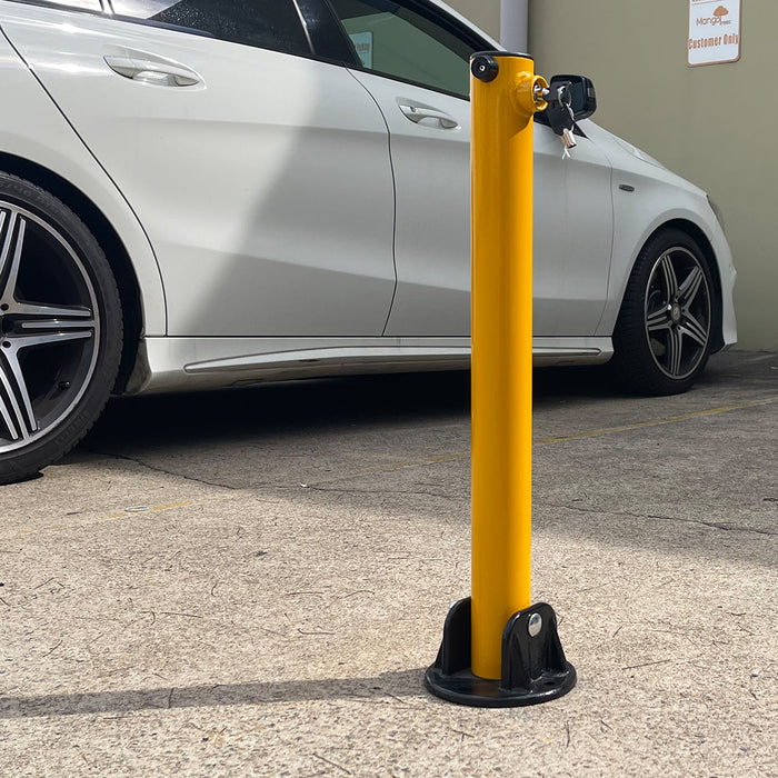 Keyed Alike 2 Side Fold-down Design Vehicle Parking Bollard locker Barrier 2 With Keys