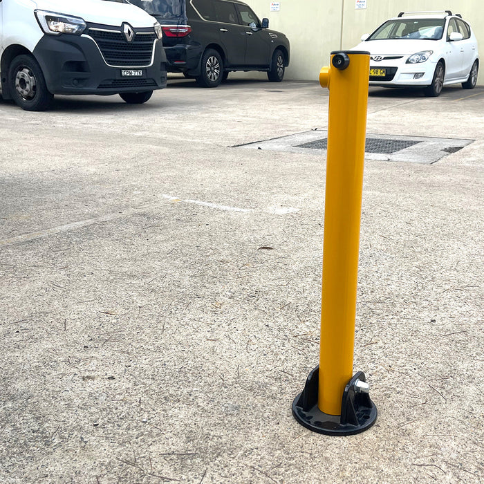 Keyed Alike 2 Side Fold-down Design Vehicle Parking Bollard locker Barrier 2 With Keys