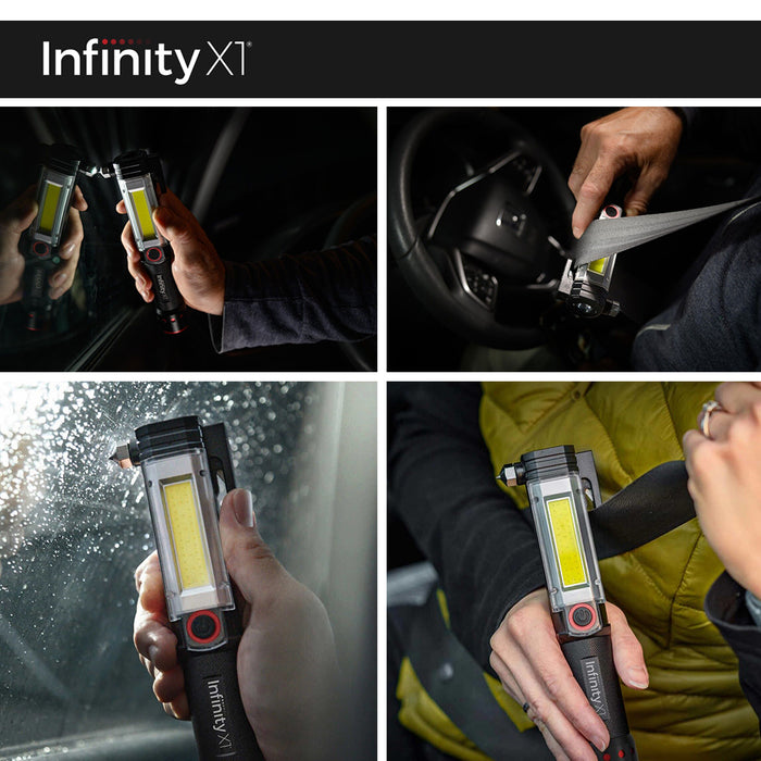 Infinityx1 7 In 1 Car Emergency Tool 500 LM 2pack Flashlight Work Light Portable