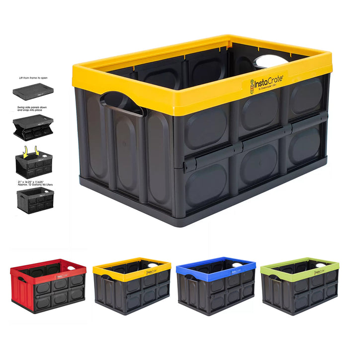 Archive Box 46L InstaCrate Collapsible Crate Car Storage Container folding AU