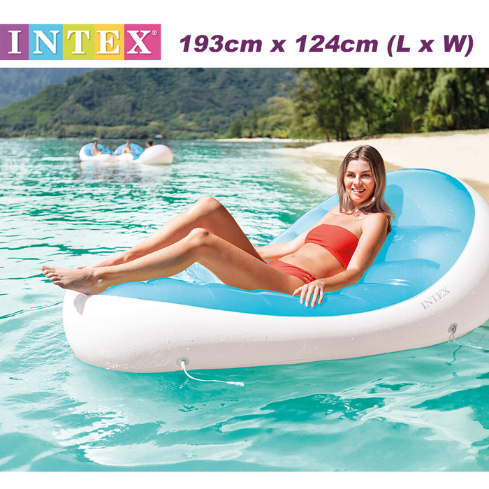 INTEX Petal Floating Lounge Chair Pool Float Lounger 1.93x1.24m With Cupholder