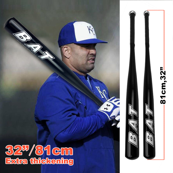 Black Custom Extra Thickening 32"/81cm Aluminium Baseball Bat Racket Sports