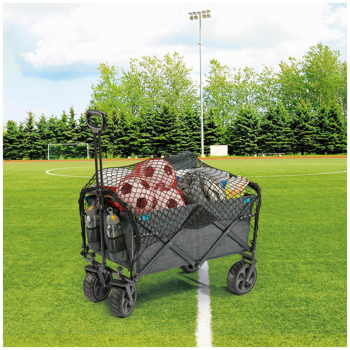 Folding Wagon Cart Trolley 136KG Weight Capacity With Extra Large Wheels AU