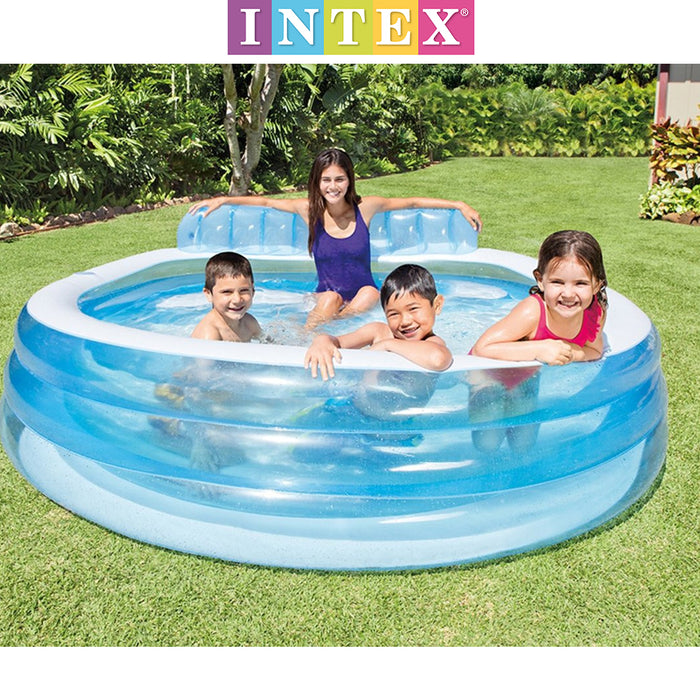 Intex Inflatable Kid Family Lounge Swimming Pool With Bench backrest Outdoor AU STOCK