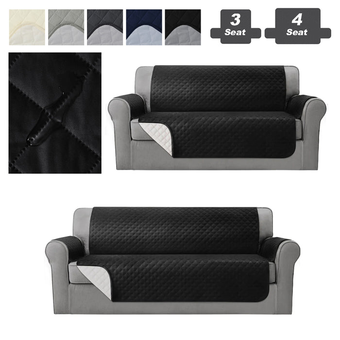 Sofa Cover Quilted 5color Water Resistant 3 / 4 Seat Couch Protector Slipcovers