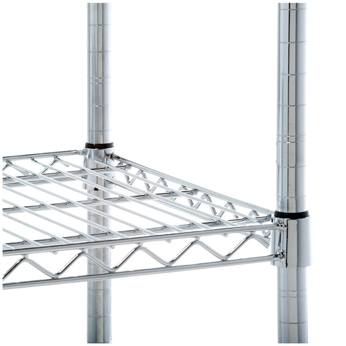 TRINITY 3 Tier Chrome Cart Rack Steel Storage Heavy Duty Kitchen Trolley