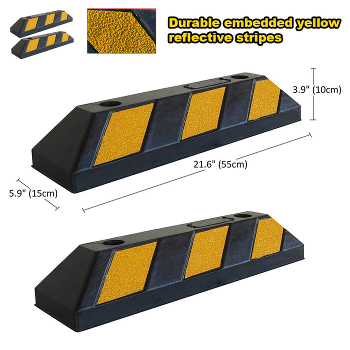 Rubber Driveway Stopper 550mm Parking Blocks Wheel Stops Guide Wheel Stops Parking Trade Me
