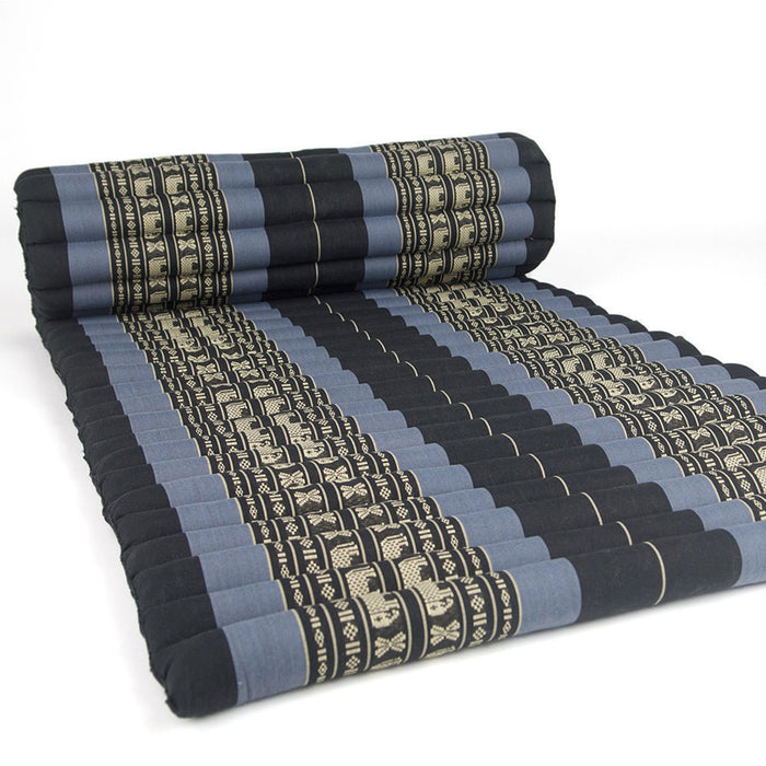 Jumbo Size 100% Kapok Thai Roll Up Mat Fold Out Mattress Cushion Day Bed