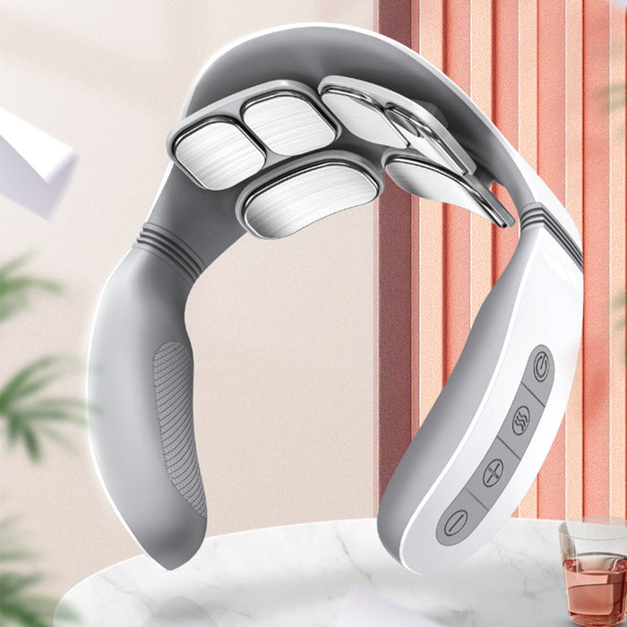 6 Heads Relax remote control AI Voice Broadcast Neck Massager Electric Chargable