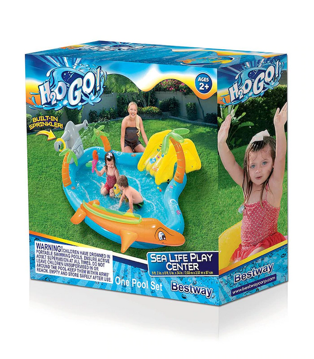BESTWAY Inflatable Kids Fantastic Sea Life Play Pool Splash Pools Play Center
