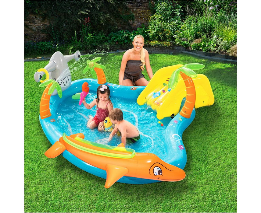 BESTWAY Inflatable Kids Fantastic Sea Life Play Pool Splash Pools Play Center