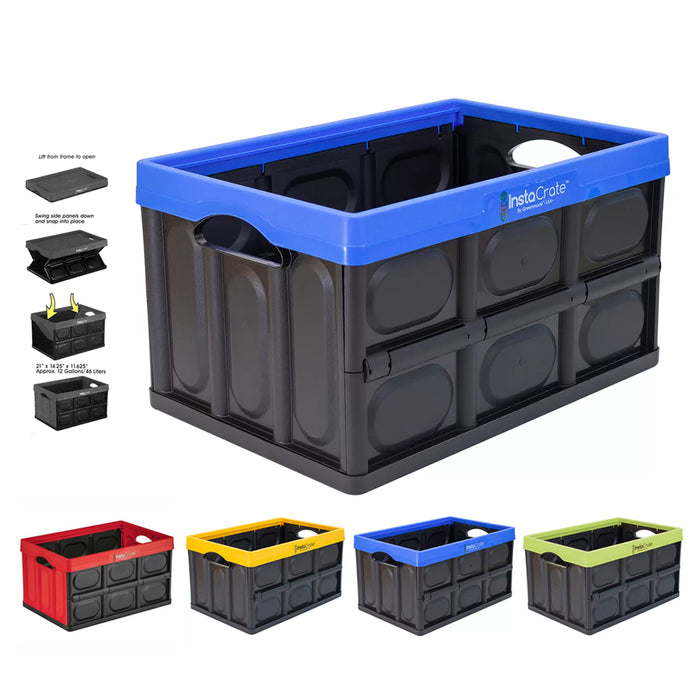 Archive Box 46L InstaCrate Collapsible Crate Car Storage Container folding AU