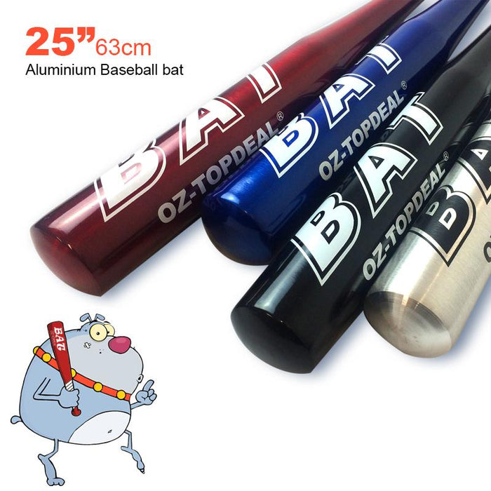 Silver 25"/63CM & 32"/81CM  Aluminium Baseball Bat Racket Softball Outdoor Sports Family Safety Exercise Sports Training