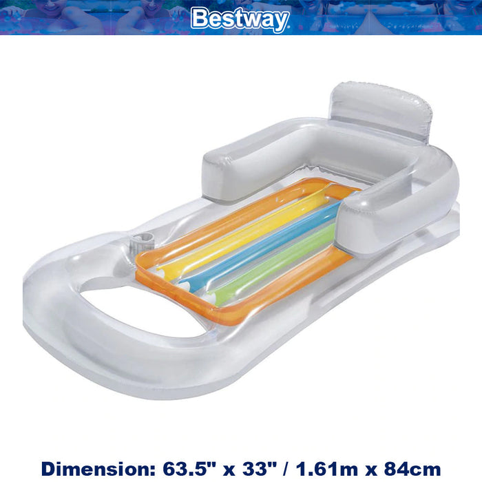 BESTWAY H2OGO Inflatable Float Swimming Pool Bed Seat Chair Lounge Beach Floats