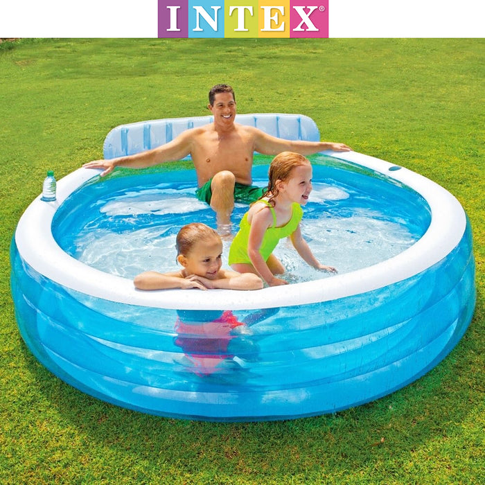 Intex Inflatable Kid Family Lounge Swimming Pool With Bench backrest Outdoor AU STOCK