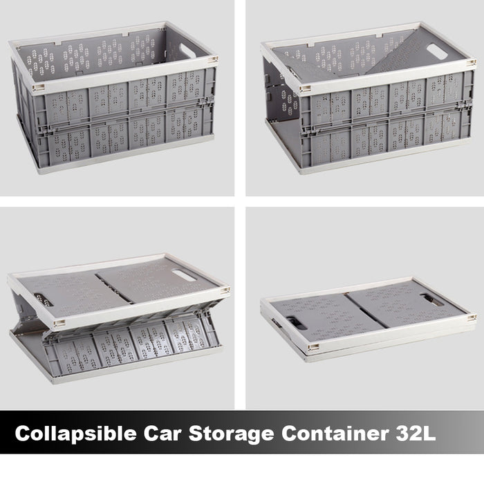 32L Archive Instacrate Collapsible Box Folding Container Crate Car Storage