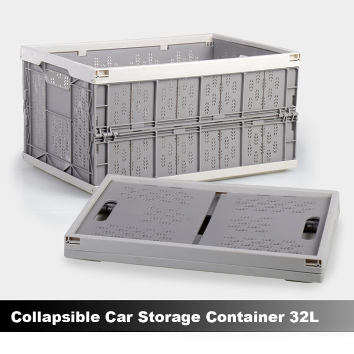 32L Archive Instacrate Collapsible Box Folding Container Crate Car Storage