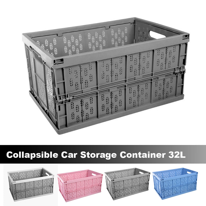 32L Archive Instacrate Collapsible Box Folding Container Crate Car Storage