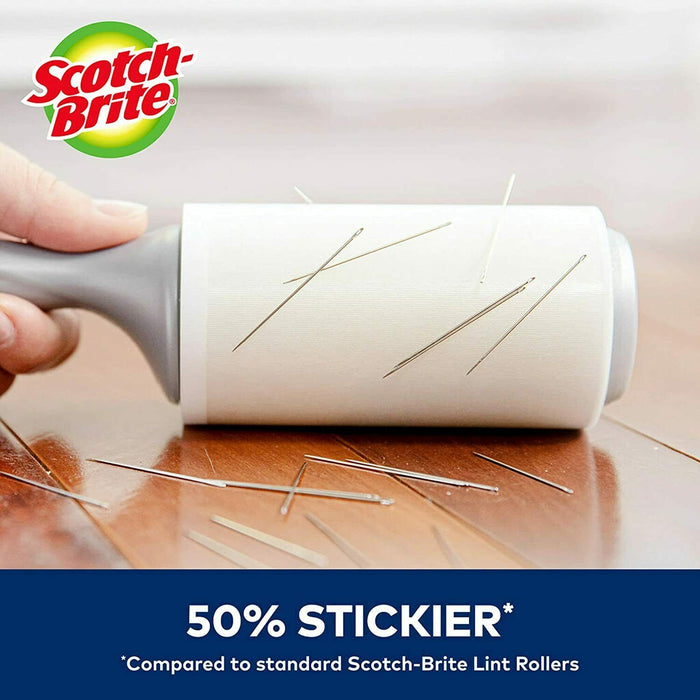 5X Scotch Brite 3M Lint Roller Fluff Pet Hair Dust Remover Roll 475 Sheets High Quality
