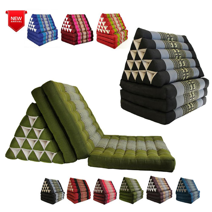 Red Elephant Jumbo Thai 3 FOLDS Triangle Pillow Mattress Cushion Outdoor DayBed 9 Different Patterns