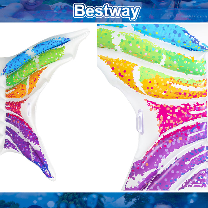 Bestway 2.94mx1.93m H2OGO Rainbow Butterfly Pool Float Water Mattress