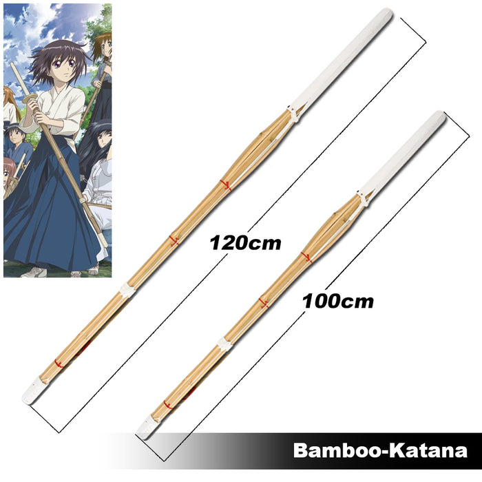 100/120cm Japanese Kendo Shinai Bamboo Practice Training Stick Sword Bushido Katana