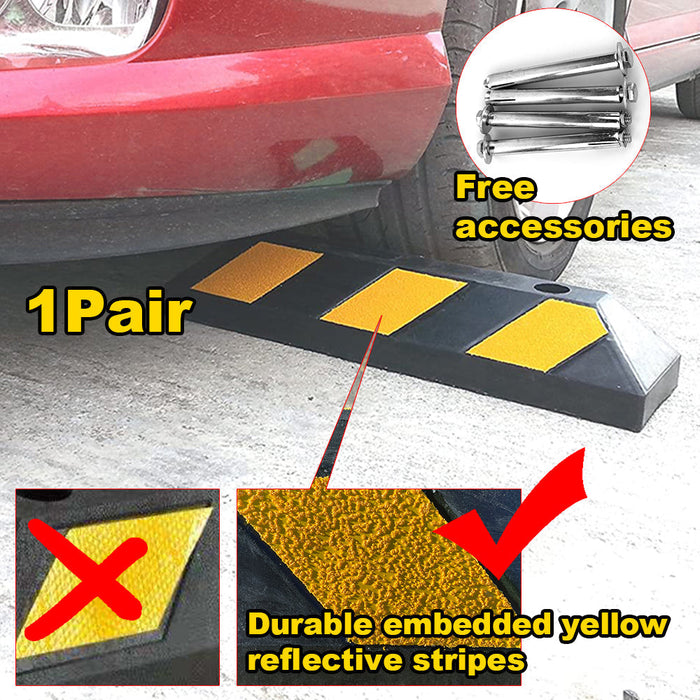 Rubber Driveway Stopper 550mm Parking Blocks Wheel Stops Guide Wheel Stops Parking Trade Me