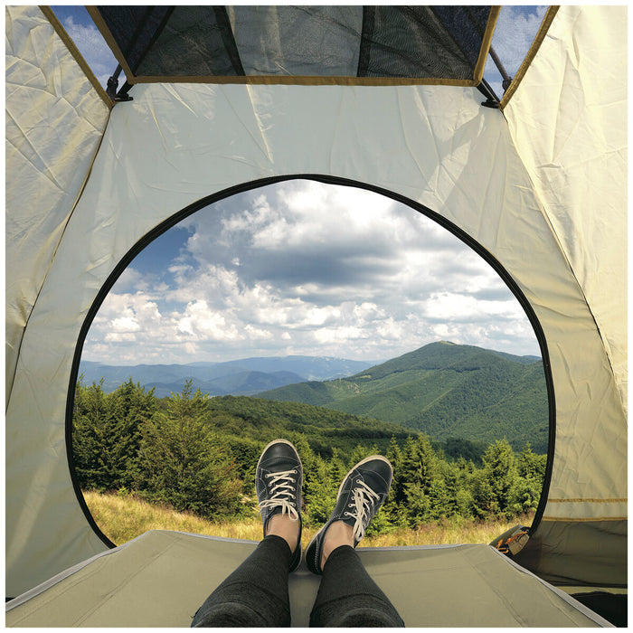 Hidden Wild XL Portable Folding Camp Bed Cot with Carry Bag Instant Open & Close