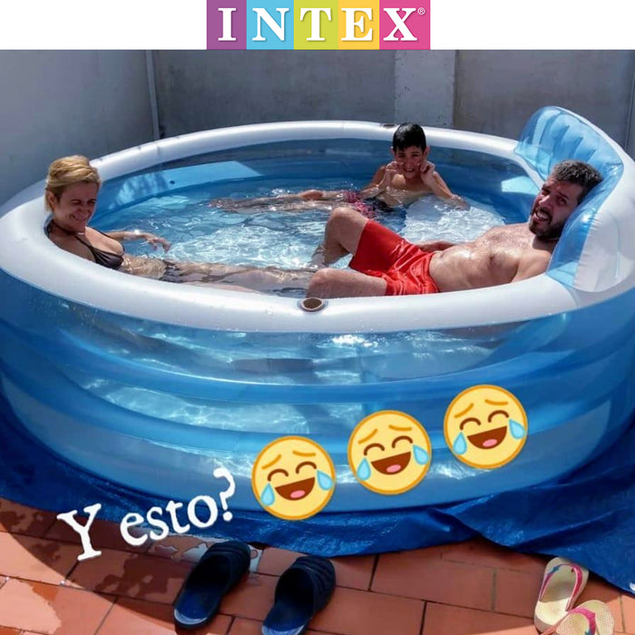 Intex Inflatable Kid Family Lounge Swimming Pool With Bench backrest Outdoor AU STOCK
