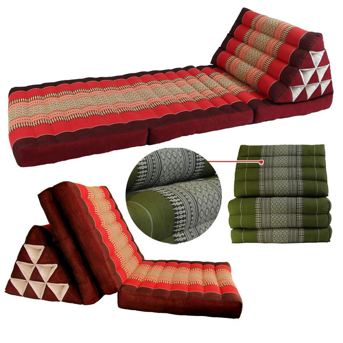 Pink Large Thai Triangle Pillow 3 Fold Outdoor Mattress Cushion Day Bed 3Folds