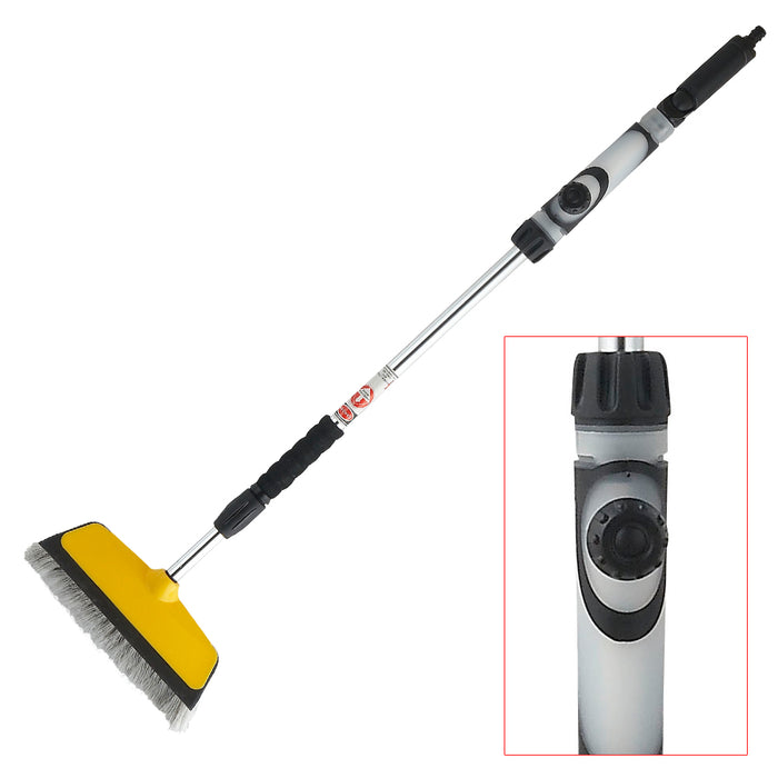 Telescopic Water Fed Car Wash Brush Soap Dispenser Van Boat Vehicle Cleaner