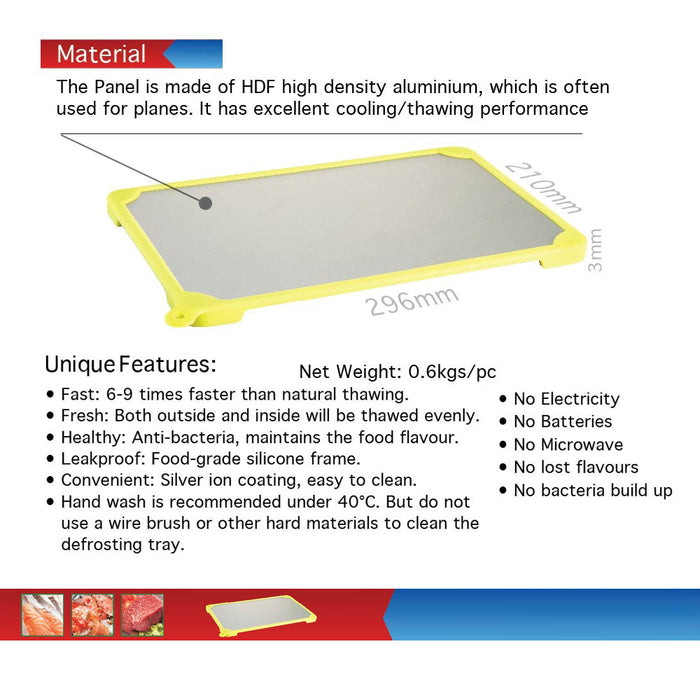 Defrosting Plate Tray thawed evenly faster than natural thawing anti bacteria