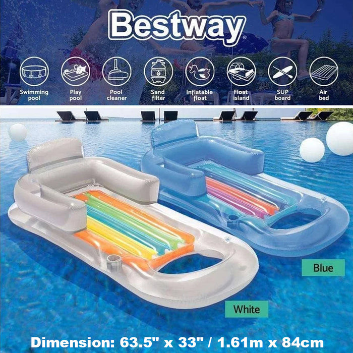 BESTWAY H2OGO Inflatable Float Swimming Pool Bed Seat Chair Lounge Beach Floats