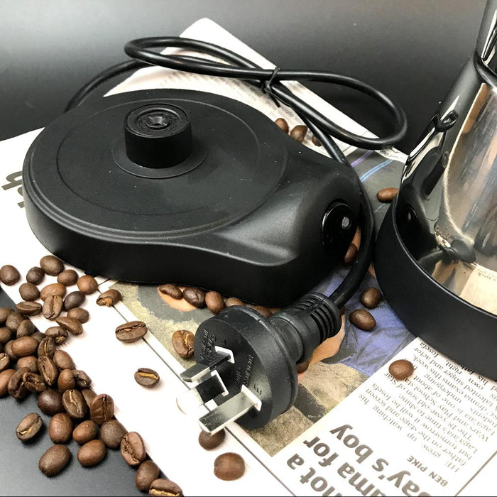 Silver Electric Moka Coffee Maker Espresso Machine Italian Classic 6Cups Auto Power