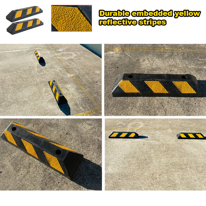 Rubber Driveway Stopper 550mm Parking Blocks Wheel Stops Guide Wheel Stops Parking Trade Me
