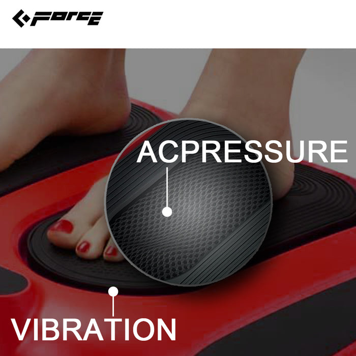 Vibration Foot Legs Back Massager Acupressure Circulation Trainer Remote Control Red