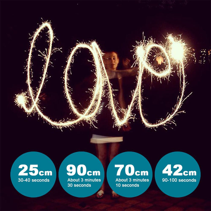 42cm Large Sparklers Party Sparkler for Birthdays Party Parties Wedding Low Smoke Gold Sparklers