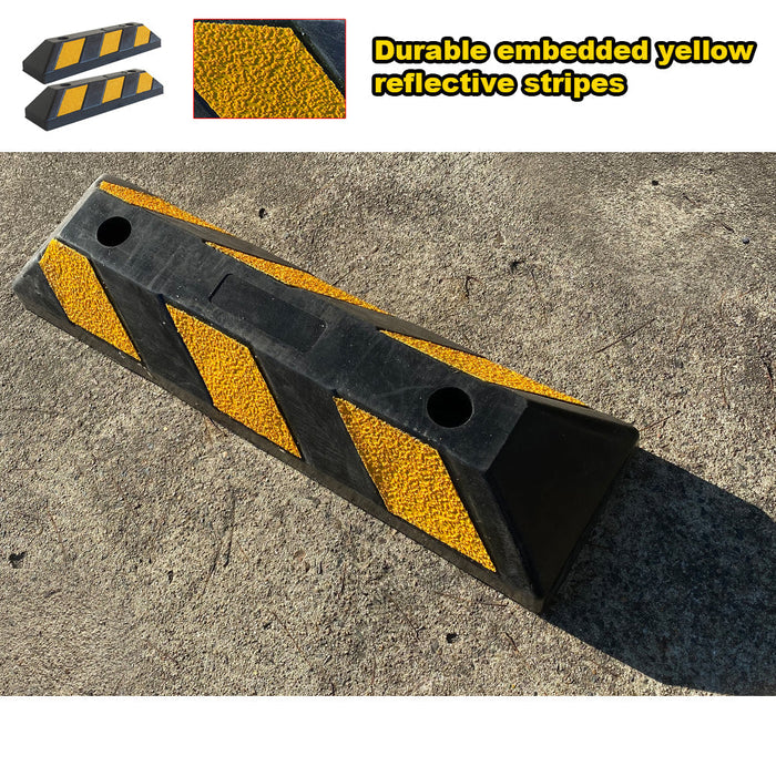 Rubber Driveway Stopper 550mm Parking Blocks Wheel Stops Guide Wheel Stops Parking Trade Me
