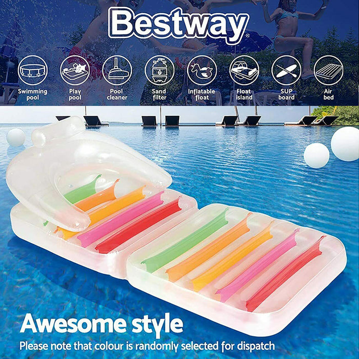 Bestway H2OGO Inflatable Folding Lounge Chair Swimming Pool Beach Heavy Duty AU