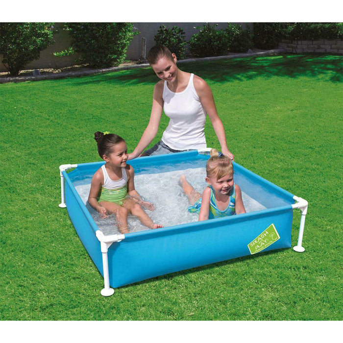 BESTWAY Mini Frame Square Pool Blue Fun Toy Garden Outdoor 2Y+ 1.22m Kids
