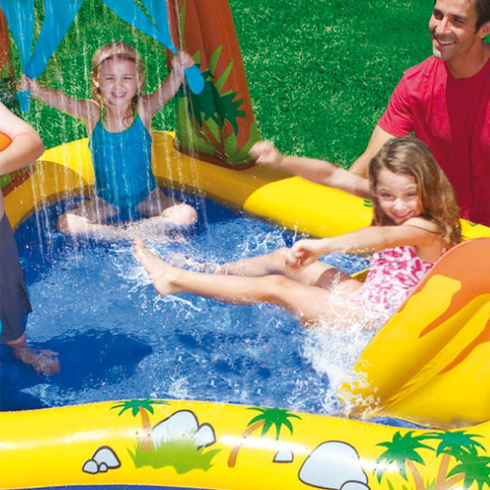 INTEX Dinosaur Inflatable Pool Slide Water Fun Play Centre 2.49m x 1.91m
