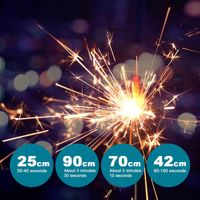 25cm Sparklers Party Sparkler For Birthdays Party Parties Wedding Low Smoke Gold Sparklers