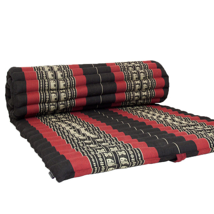 Jumbo Size 100% Kapok Thai Roll Up Mat Fold Out Mattress Cushion Day Bed