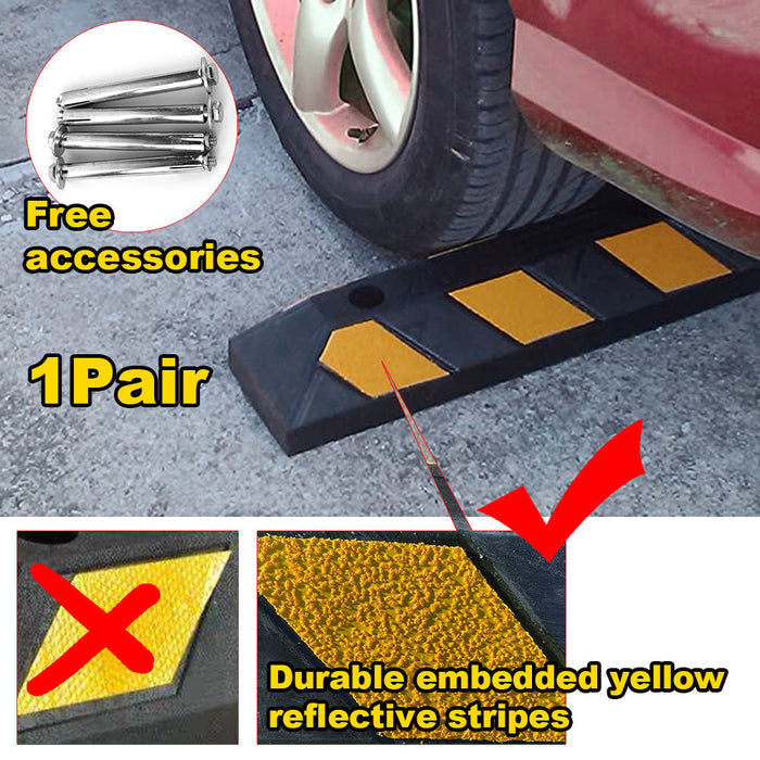 Rubber Driveway Stopper 550mm Parking Blocks Wheel Stops Guide Wheel Stops Parking Trade Me
