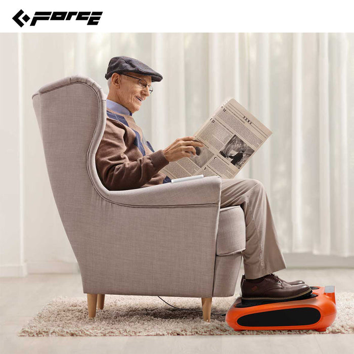 Vibration Foot Legs Back Massager Remote Control Circulation Trainer Orange
