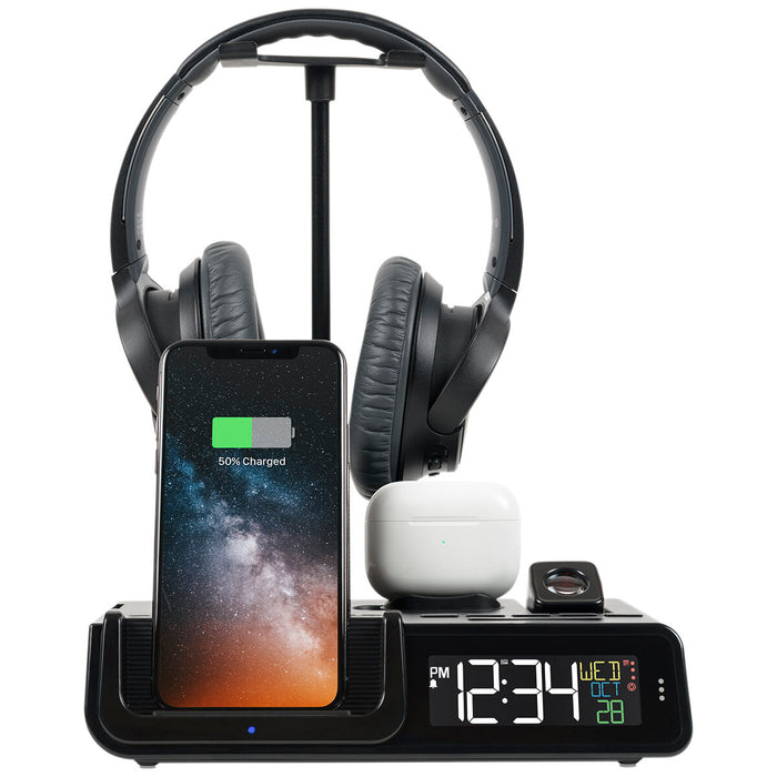 La Crosse Technology Projection Digital Clock Wireless Multifunction Charger