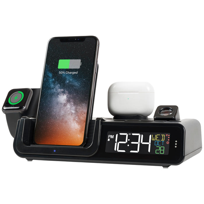 La Crosse Technology Projection Digital Clock Wireless Multifunction Charger