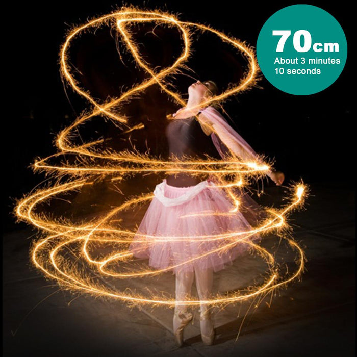 70cm Large Sparklers Party Sparkler For Birthdays Party Parties Wedding Low Smoke Gold Sparklers